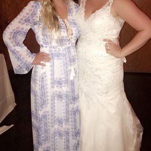 Boho Maxi Formal Dress 💙🤍